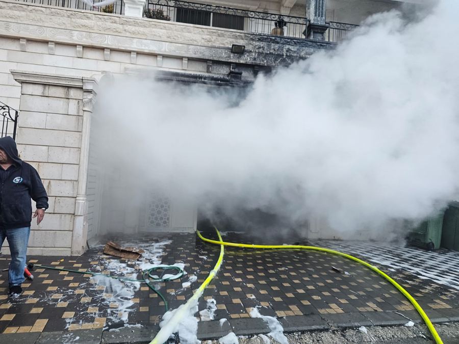 مشيرفة: حريق في كراج تحت مبنى سكني