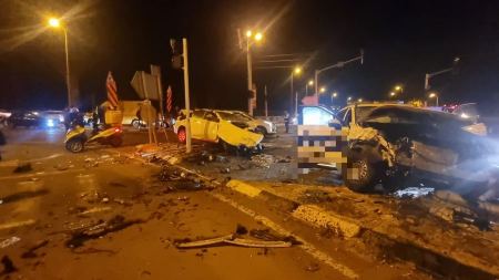 طبريا : 4 اصابات منها خطيرة بحادث على مفرق بوريا