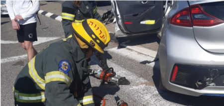 تخليص عالق جراء حادث طرق على مفرق جوما في الجليل الأعلى