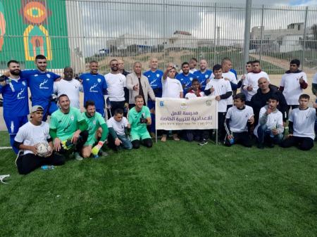 رهط تستضيف منتخب كرة القدم للمقعدين الإسرائيلي