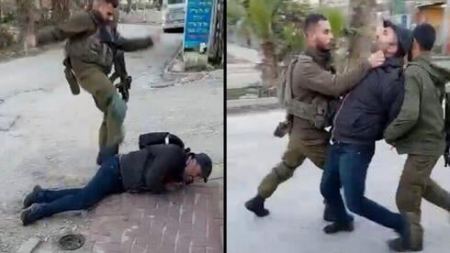 جندي يعتدي بالضرب على ناشط في الخليل