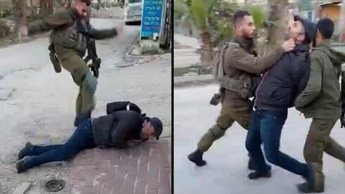 جندي يعتدي بالضرب على ناشط في الخليل