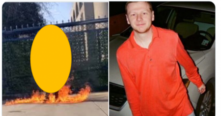 شاهد: جندي أمريكي يحرق نفسه أمام سفارة إسرائيل بواشنطن