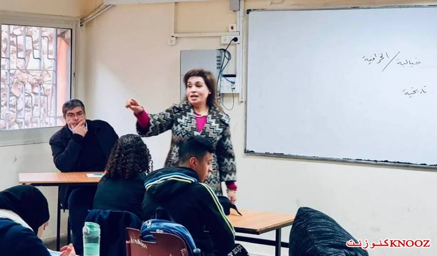 الكاتبة والأديبة جميلة شحادة تلتقي طلاب مدرسة ابن خلدون في مدينة الناصرة
