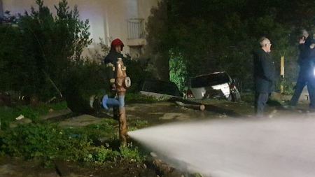 حيفا: طواقم الإطفاء والإنقاذ تعالج حادث طرق ذاتي