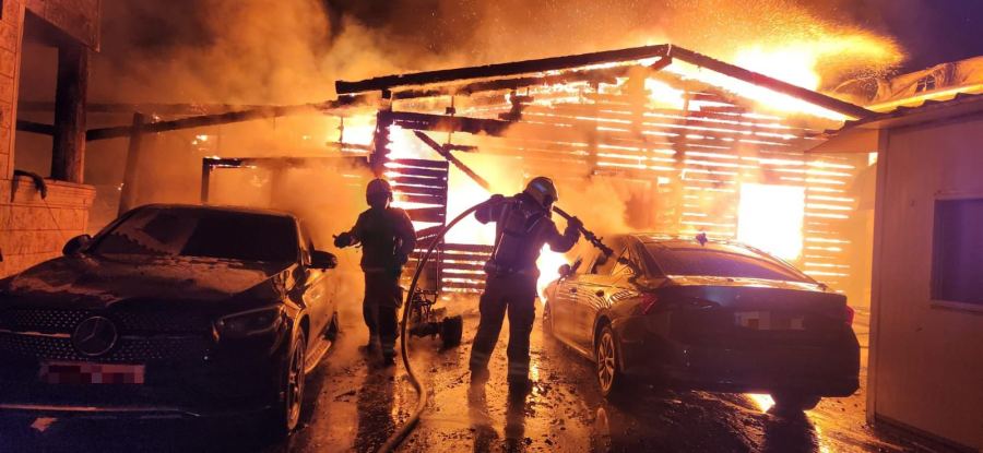 حرائق في نير تسفي والزرازير 