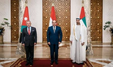 قمة عربية ثلاثية في مصر (تجمع بن زايد وعبدالله بين الحسين والسيسي)