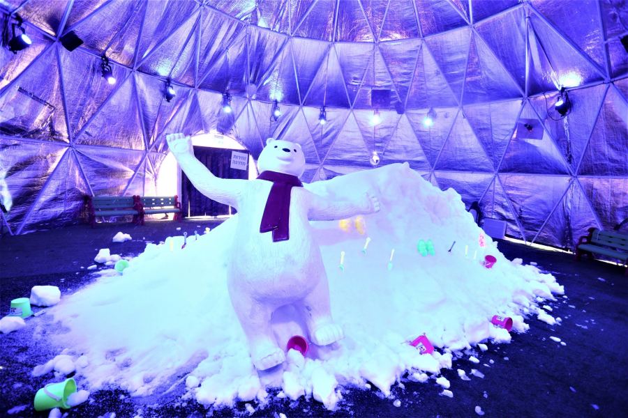 لأول مرة في البلاد ، تجربة الثلج SNOWPLAY للعمل في أشهر الصيف