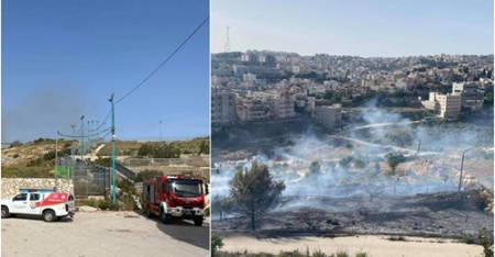 حريق كبير في جبل القفزة بالناصرة