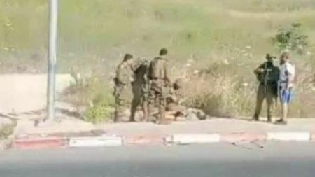 فيديو : اصيب شاب قرب حوارة بعد محاولته تنفيذ عملية طعن