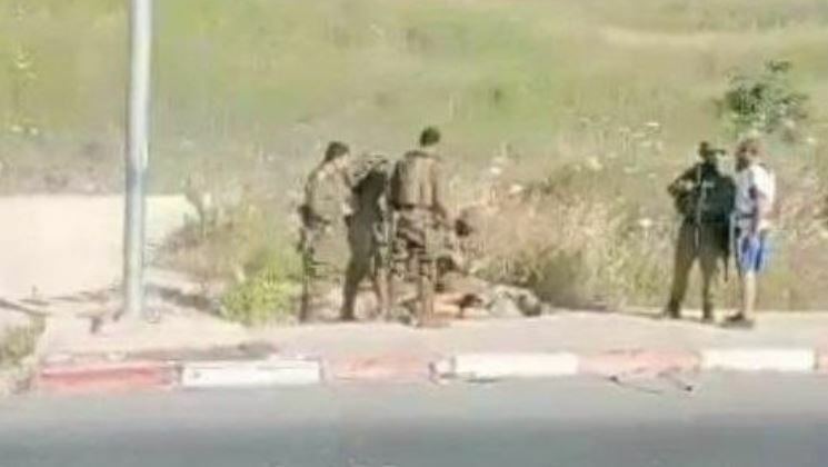 فيديو : اصيب شاب قرب حوارة بعد محاولته تنفيذ عملية طعن