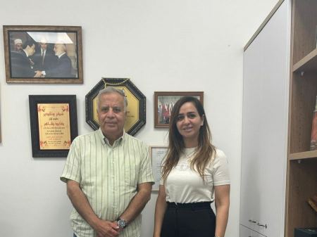 جلسة عمل مع النائبة السابقة في البرلمان سندس صالح حول تأثير الاجواء المناخية والحرائق.