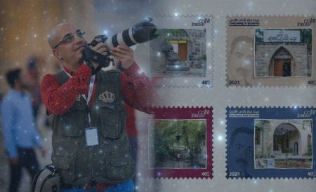 بمناسبة مئوية الدولة الأردنية 4 طوابع بريدية لبيت الشاعر عرار من اعمال المصور سامي الزعبي