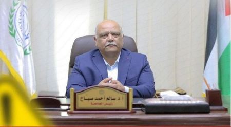 رئيس جامعة فلسطين "أ.د.سالم صباح" يعلن اضرابه عن الطعام