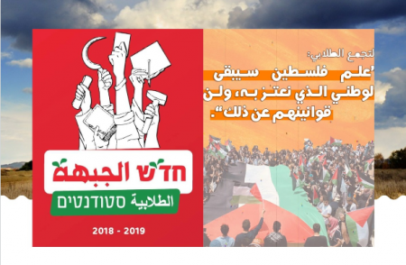 الطلاب الجامعين العرب يدينون قانون تجريم رفع علم فلسطين