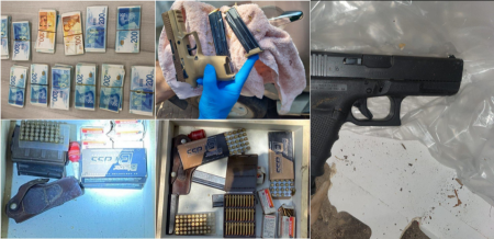 ضبط اموال وسلاح واعتقال مشتبهين من جلجولية و بئر هداج ومجد الكروم واعتقال 4 من بيت حنينا على خلفية شجار