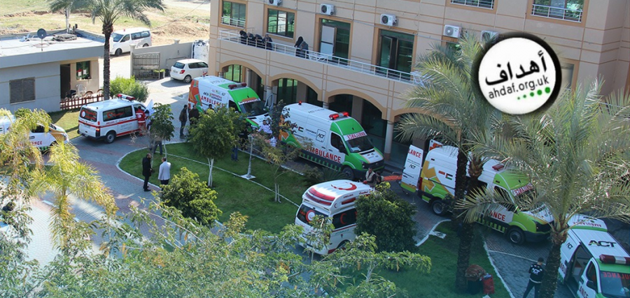 مؤسسة أهداف تنظم زيارة لمستشفى الوفاء لتأهيل الطبي