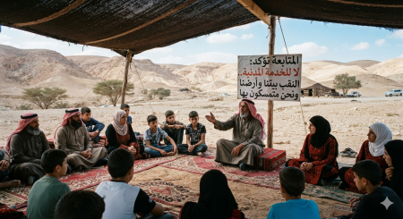 المتابعة تؤكّد رفض الخدمة المدنية وتؤكد التمسك بملكية الأرض في النقب.