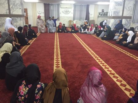 الشيخ كمال هنية رئيس الحركة الاسلامية في النقب يزور مخيم الفرقان في كفر قاسم