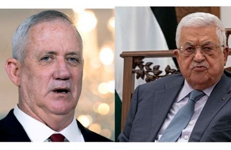  لقاء غانتس وعباس