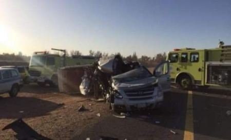 فيديو : وفاة عائلة أردنية بحادث سير مروع في السعودية