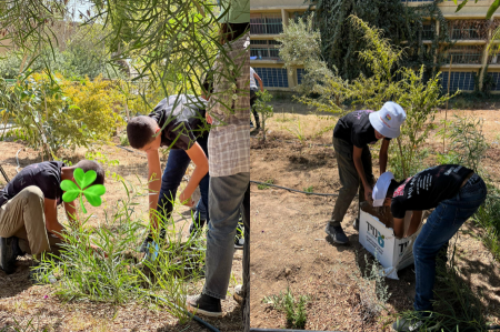 طلاب صاحبي من أبناء الشبيبة في الجماهيري كسيفة يبنون مستقبلًا أخضر 