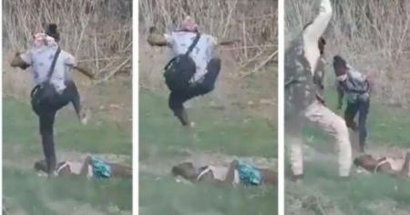 مشهد مروع لقتل مسلم على يد الشرطة الهندية | فيديو