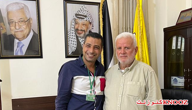 سامر اصلان المدير التنفيذي لجمعيّة HELP DUNYA الألمانية في الشرق الاوسط، يزور الحاج فتحي أبو العردات