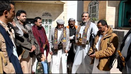 زيارة تفقدية لـ أسر الشهداء من أبناء المحافظة في أمانة العاصمة ومحافظة صنعاء