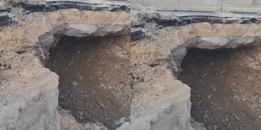 الشرطة بالقدس تغلق الطريق في شارع السلطان سليمان بسبب حفرة | فيديو
