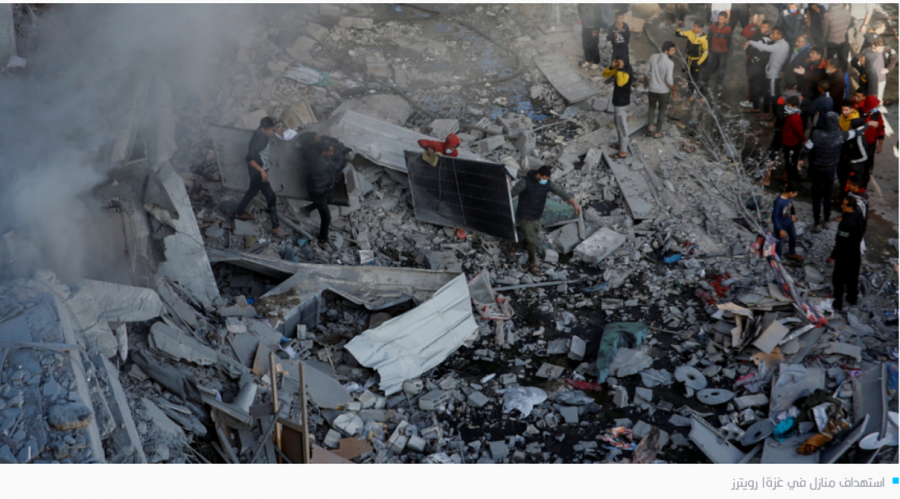 غارات عنيفة على غزة ونتنياهو يجب ترحيل سكان القطاع